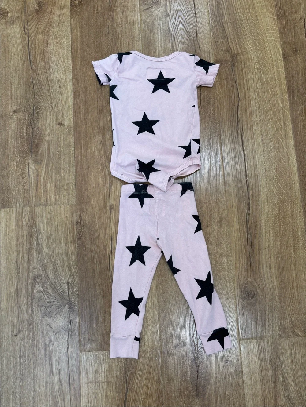 Nununu Star Print Short Sleeve Onesie Leggings Set